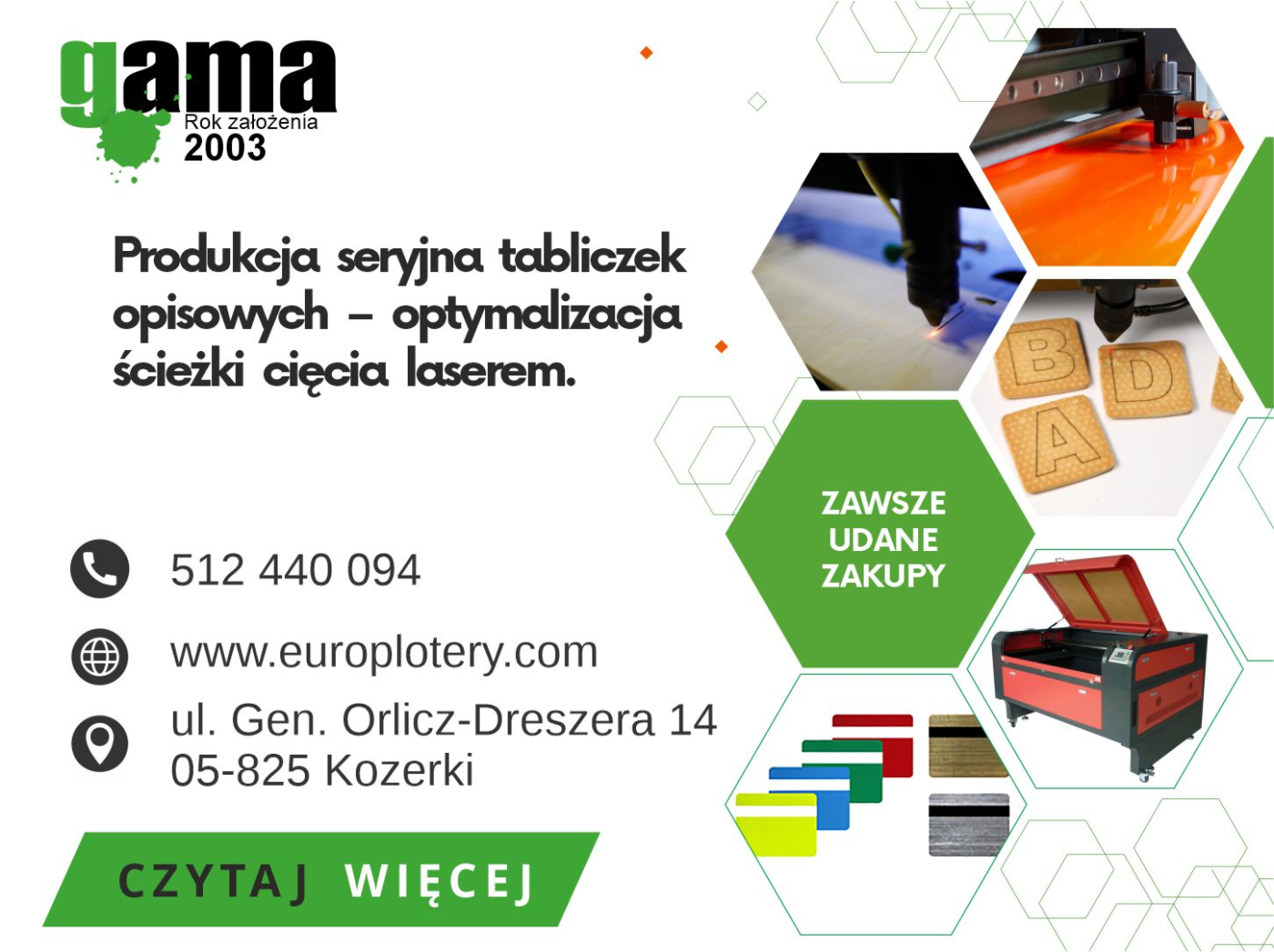 Produkcja seryjna tabliczek opisowych – optymalizacja ścieżki cięcia laserem